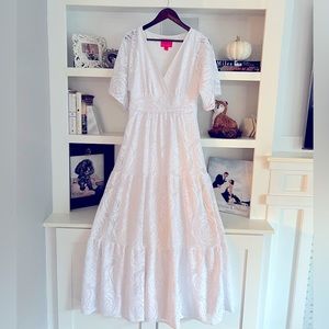 Lilly Resort White Parigi Blossom lace maxi